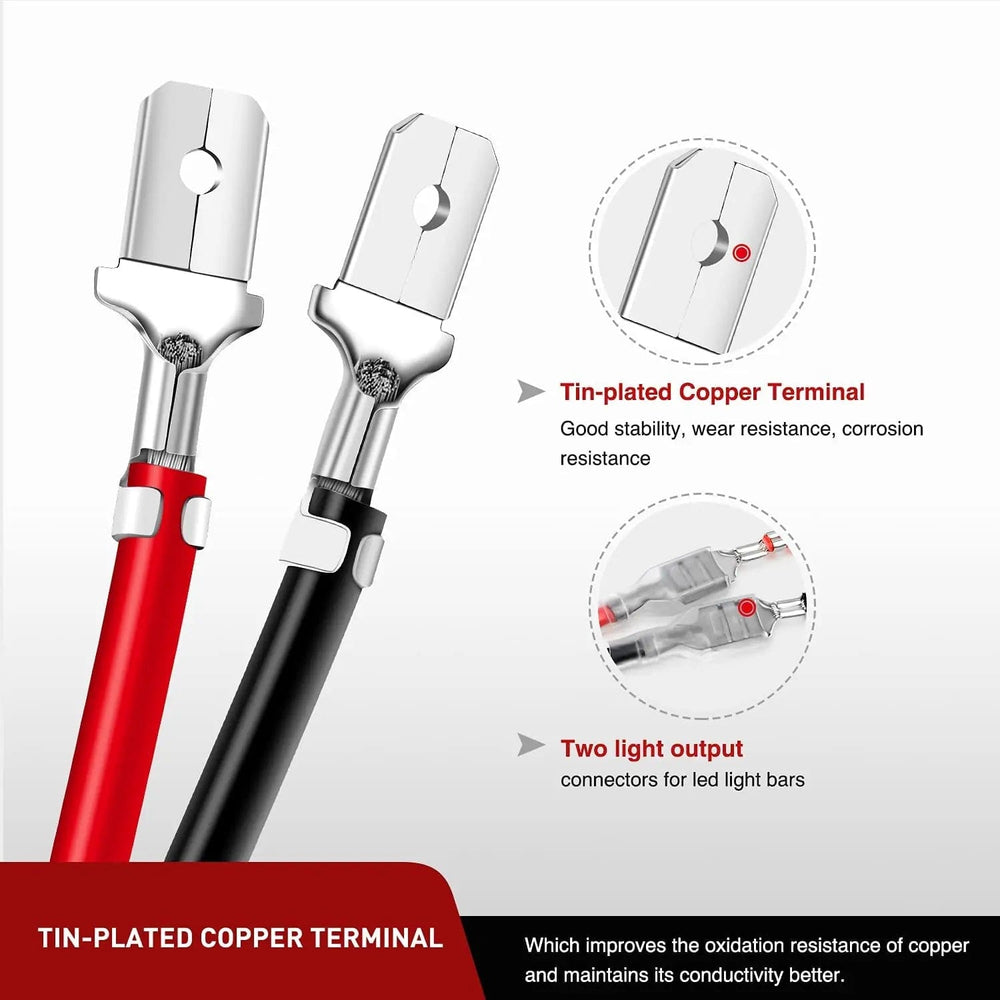 Accessories 14AWG 10FT Wire Extension Kit LED Light Bar/Led Pods/LED Work Light