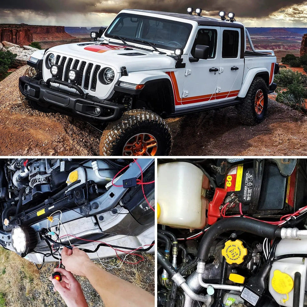 Accessories 14AWG 10FT Wire Extension Kit LED Light Bar/Led Pods/LED Work Light