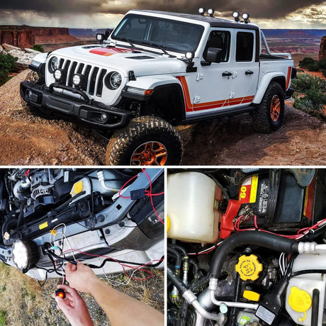 Accessories 2PCS 16AWG 20FT Wire Extension Kit For LED Light Bar/Led Pods/LED Work Light