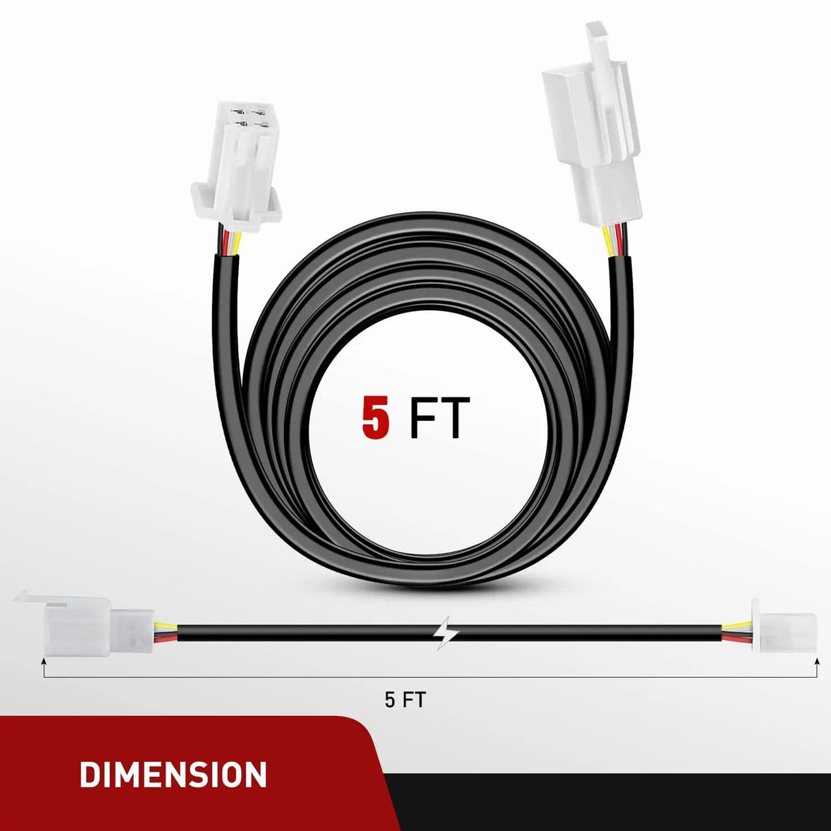 Wiring Harness Kit 22AWG 5FT Wire Extension Kit For LED Light Bar/Led Pods/LED Work Light