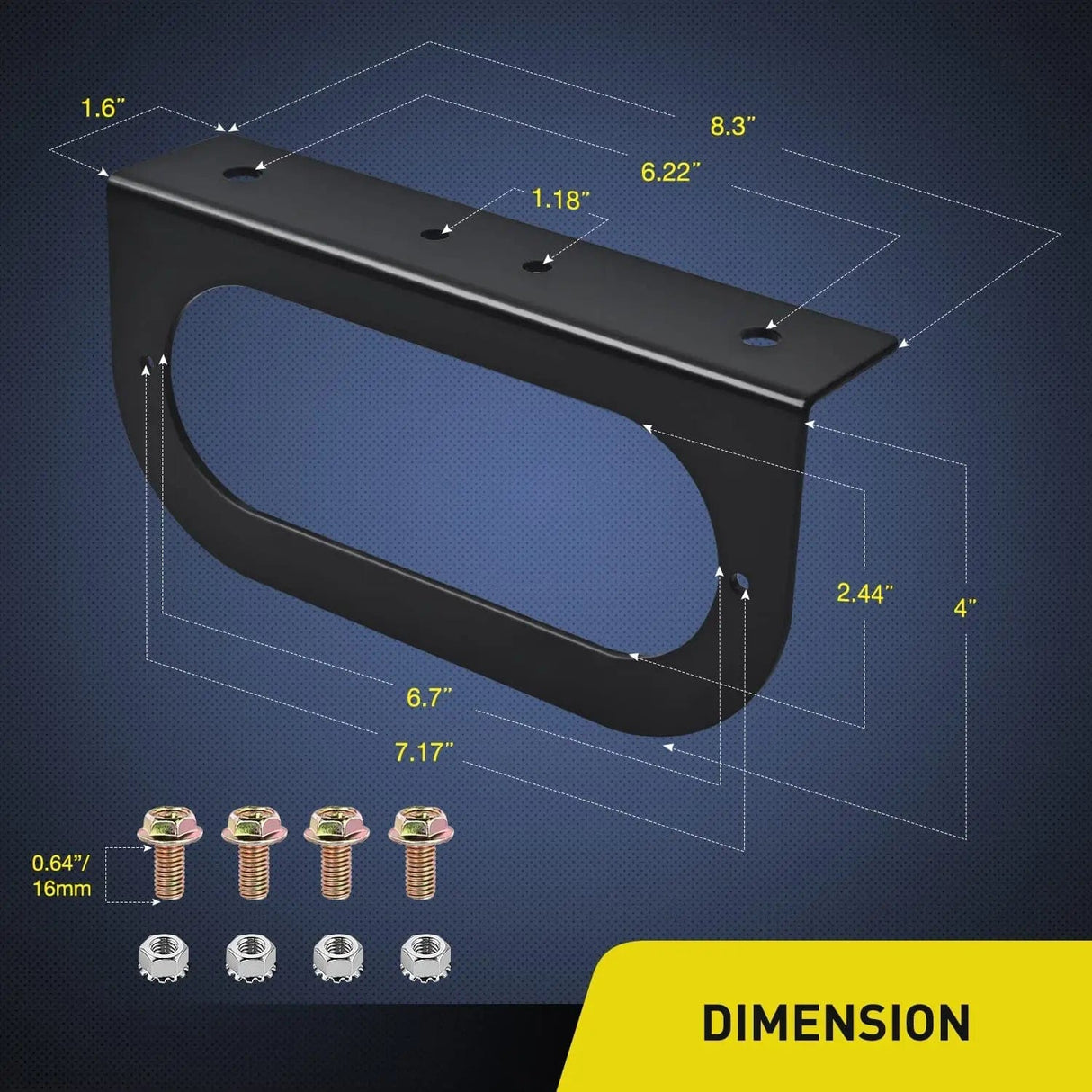 Tail Brake Turn Reverse Lights 6 Inch Oval Red Tail Lights w/ Mount Bracket (Pair)