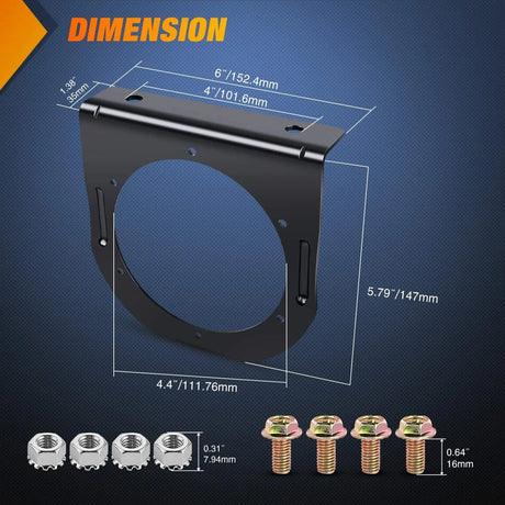 Tail Brake Turn Reverse Lights 4 Inch Round Red Tail Lights w/ Mount Bracket (Pair)