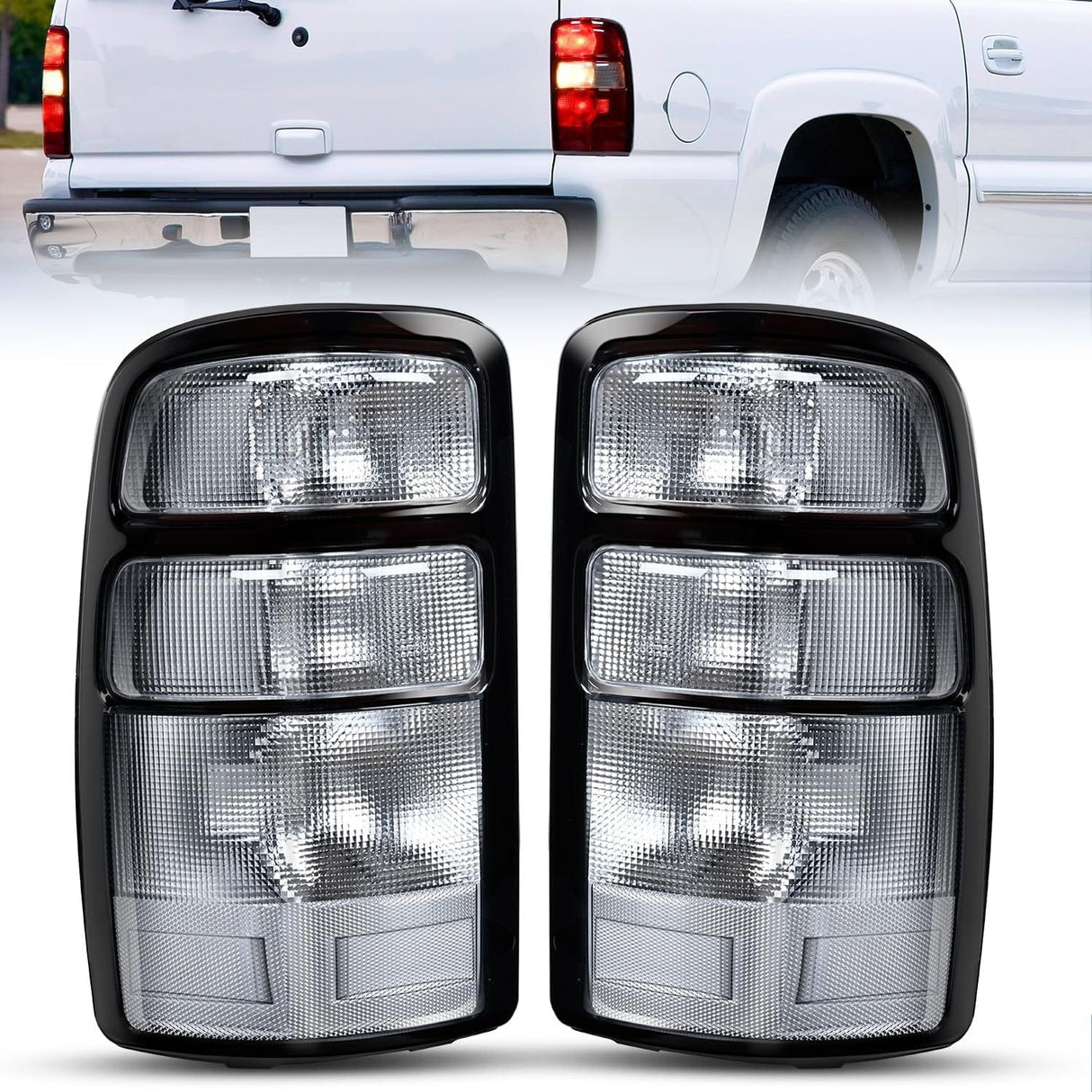 Taillight Assembly Taillight Assembly Compatible with 2000 2001 2002 2003 2004 2005 2006 Chevy Tahoe Suburban GMC Yukon Tail Light OE Style Rear Lamp Replacement Driver and Passenger Side