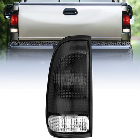 Taillight Assembly 1997 1998 1999 2000 2001 2002 2003 Ford F150 1997 1998 1999 Light Duty 1999 2000 2001 2002 2003 2004 2005 2006 2007 Ford Super Duty Taillight Assembly Smoke Housing Rear Lamp Replacement OE Style Driver Side