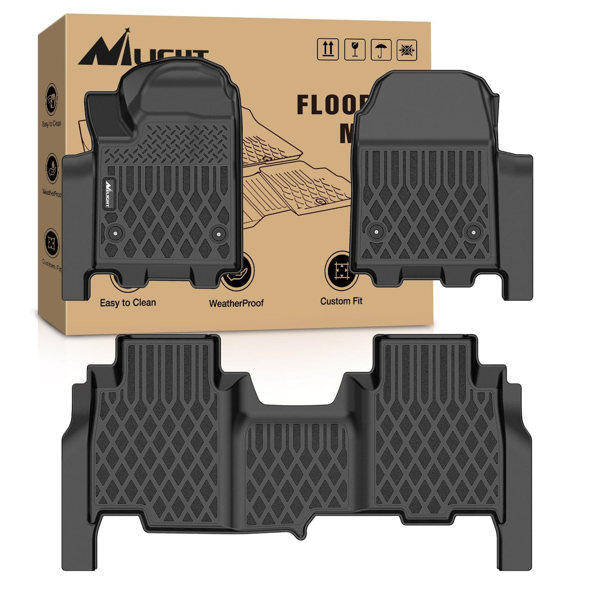 Floor Mat Floor Mats for Chevy Chevrolet Silverado EV RST Only 2024 2025 2026 (Not Fit WT/LT) All Weather Custom Fit Heavy Duty Floor Liners
