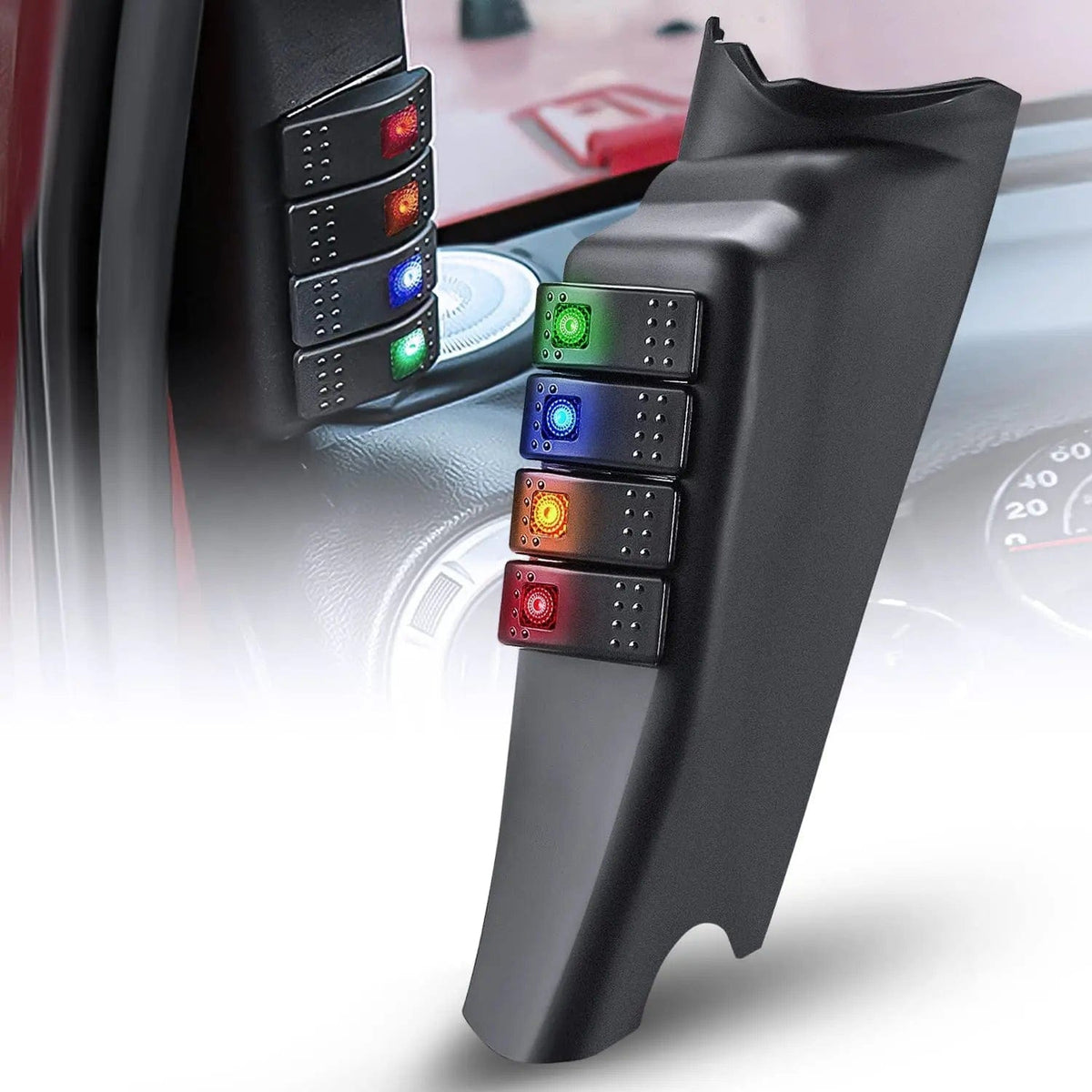 A-pillar 4-switch Panel For Wrangler JK U-Box A-Pillar 4-Switch - Foto 2