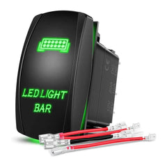 5Pin Laser On/Off LED Light Bar Rocker Switch Green