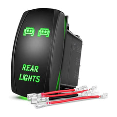 5Pin Laser On/Off Rear Lights Rocker Switch Green