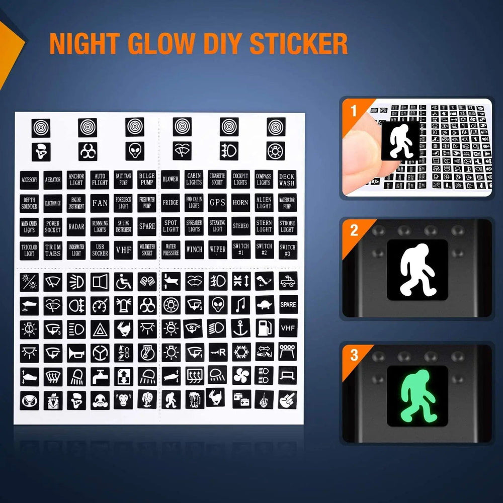 Rocker Switch 6Pcs 5Pin SPST On/Off Rocker Switch Blue