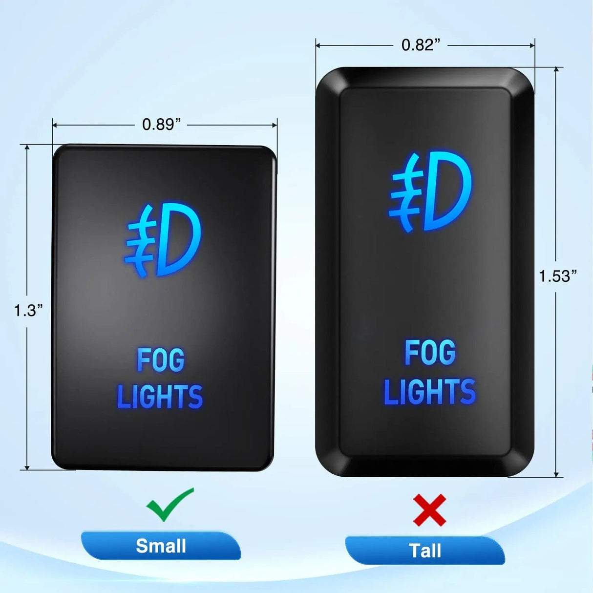 Rocker Switch Toyota Fog Lights Push Button ON/Off Small Switch