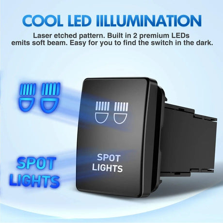 Rocker Switch Toyota Spot Lights Push Button ON/Off Small Switch