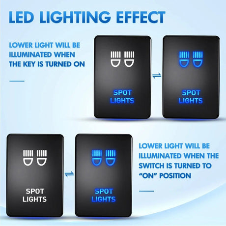 Rocker Switch Toyota Spot Lights Push Button ON/Off Small Switch