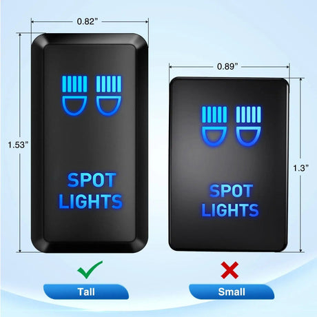 Rocker Switch Toyota Spot Lights Push Button ON/Off Tall Switch