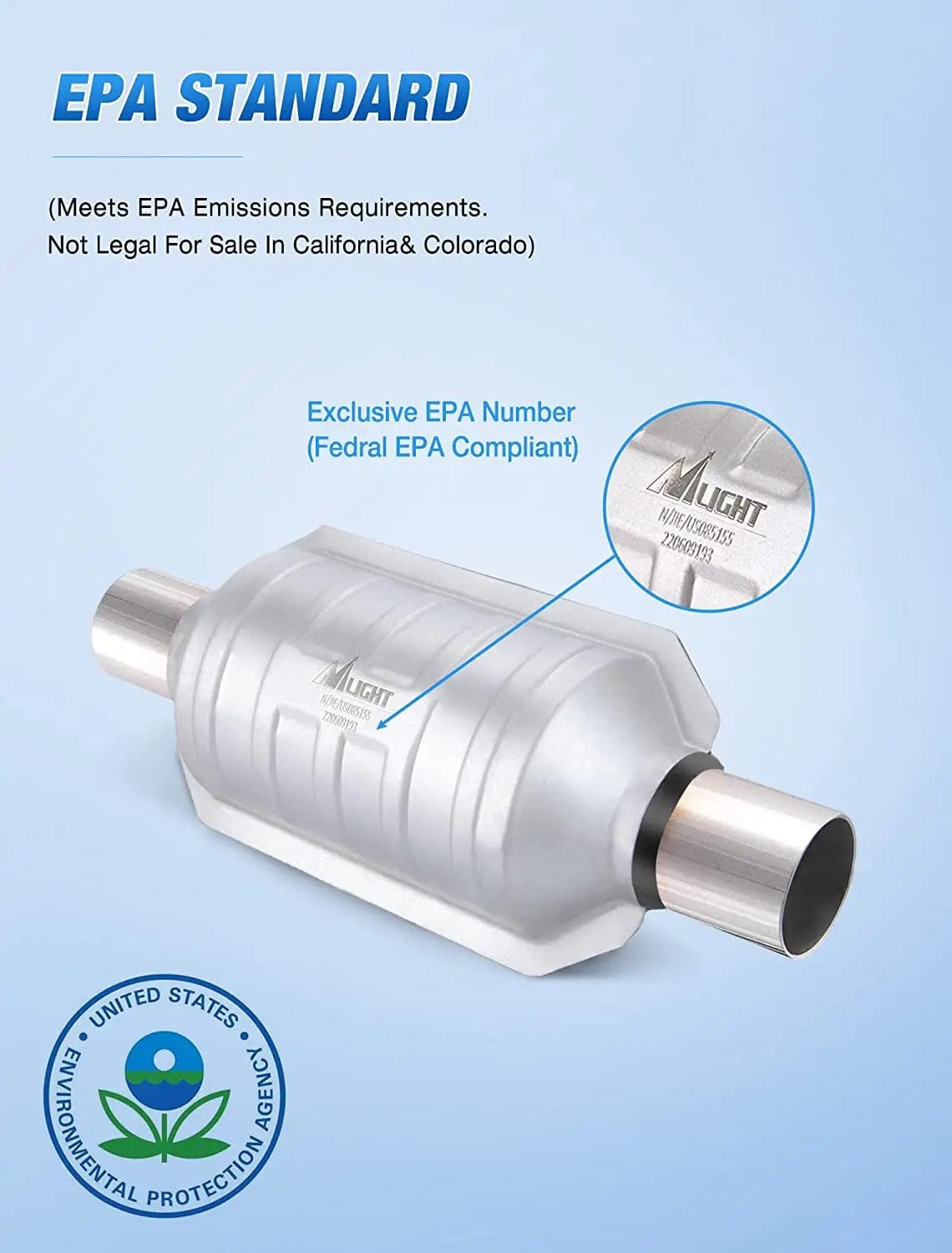 Catalytic Converter 2 Inch Inlet/Outlet Universal Catalytic Converter