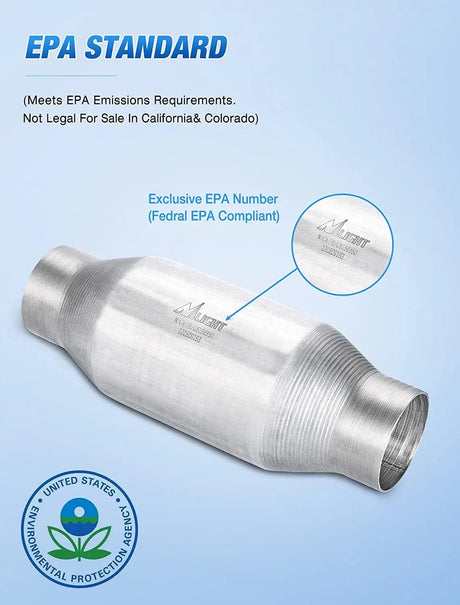 Catalytic Converter 2.5 Inch Inlet/Outlet Universal Catalytic Converter
