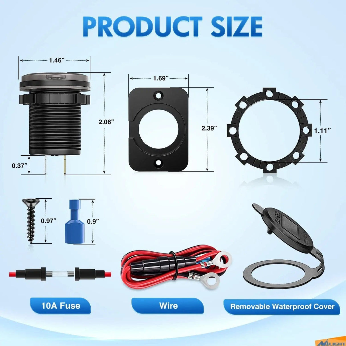 Vehicle Parts & Accessories PD Type C | QC 3.0 USB Charger Voltmeter
