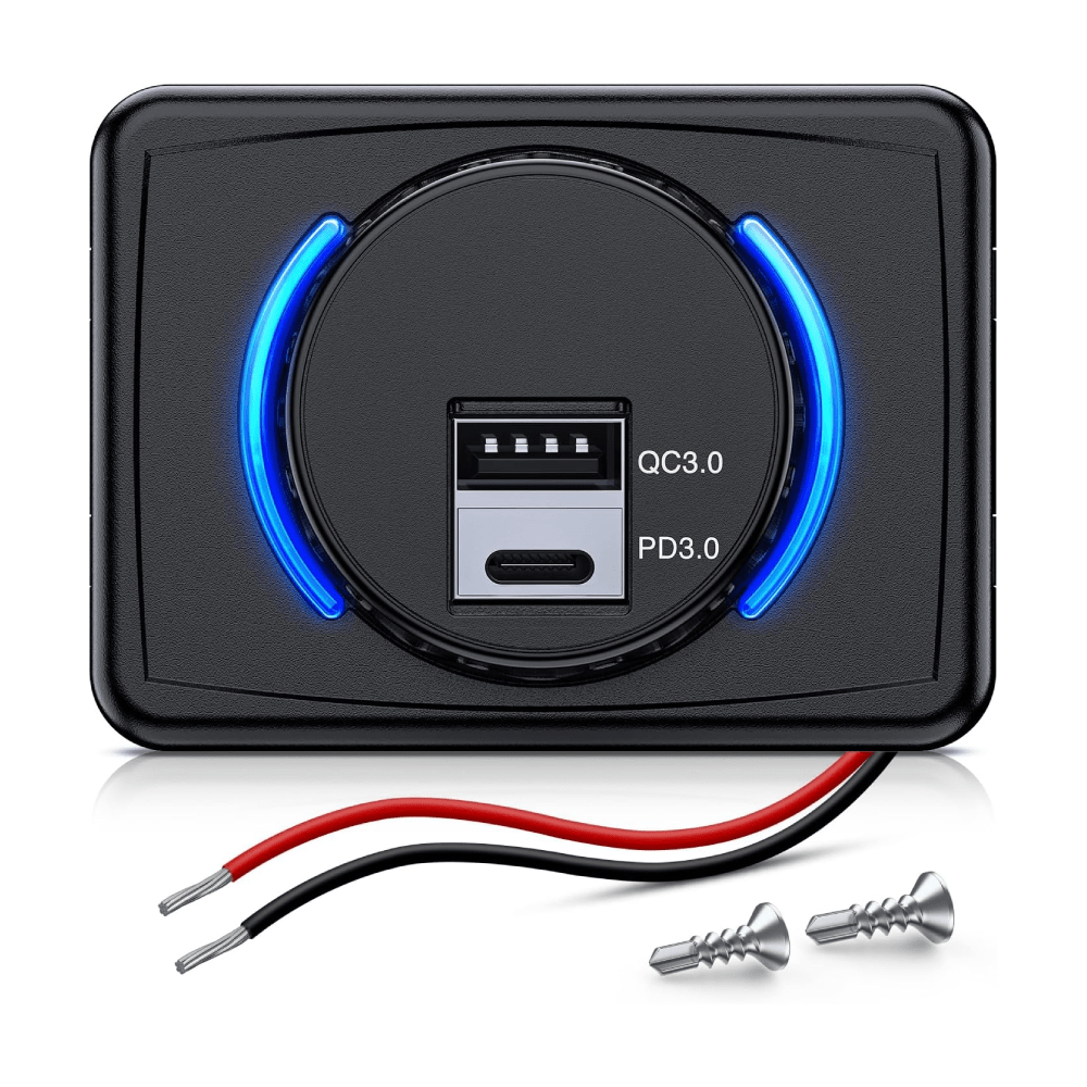 12V 24V PD Type C USB Charger 3A Car Outlet Nilight