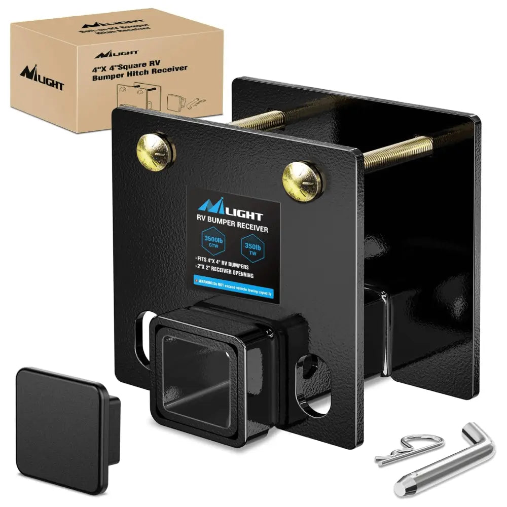 RV Bumper Hitch Receiver Fits 4" x 4" Square RV Rear Bumpers Nilight