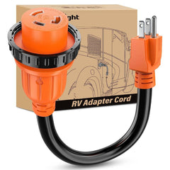 15Amp to 30Amp RV Locking Adapter Cord