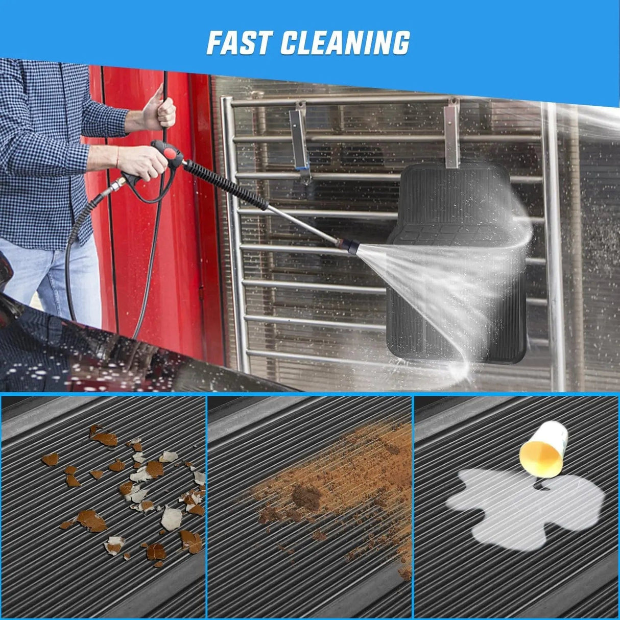 Floor Mat Rubber Floor Mats For Cars Trucks SUVs Universal Trim to Fit