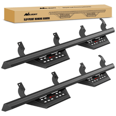 2007-2021 Toyota Tundra CrewMax Cab Running Boards 3.6 Inch Drop Side Steps Bolt-on Black Powder Coated