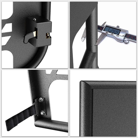 2007 2008 2009 2010 2011 2012 2013 2014 2015 2016 2017 2018 Jeep Wrangler JK 4Door Front Rear Tubular Doors W/Side View Mirrors