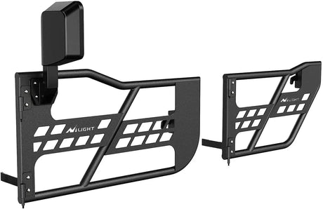 2007 2008 2009 2010 2011 2012 2013 2014 2015 2016 2017 2018 Jeep Wrangler JK 4Door Front Rear Tubular Doors W/Side View Mirrors