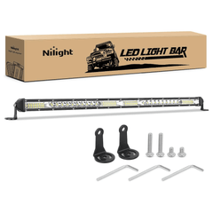 20 Inch 156W 52LED Single Row Ultra-Slim Spot Flood LED Light Bars