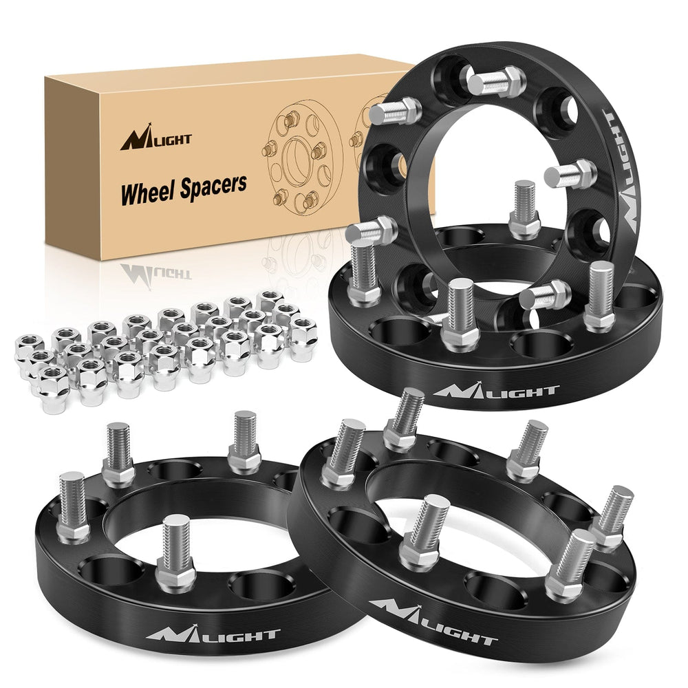 Wheel Spacers 1inch (25mm) Wheel Spacers 4Pcs For 1995-2023 Toyota Tacoma 4Runner FJ Cruiser Tundra Fortuner Sequoia Land Cruiser | 6x139.7 | 108 Hub Bore | 12x1.5 Studs