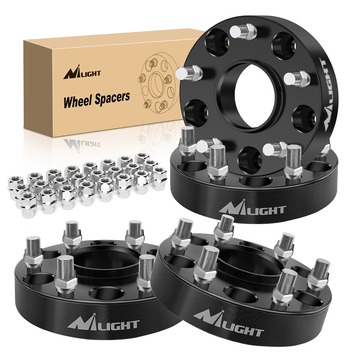 Wheel Spacers 1.5inch (38mm) Wheel Spacers 4Pcs For 2019 2020 2021 2022 2023 2024 Dodge Ram | 6x139.7 | 77.8 Hub Bore | 14x1.5 Studs