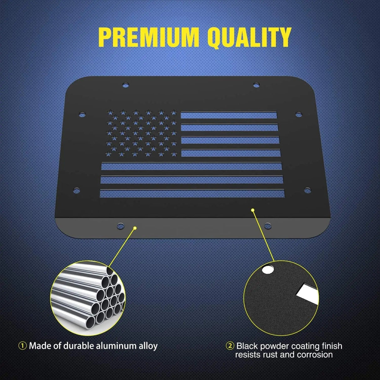 Spare Tire Carrier Delete Filler Plate For 2007 2008 2009 2010 2011 2012 2013 2014 2015 2016 2017 Wrangler JK & Unlimited