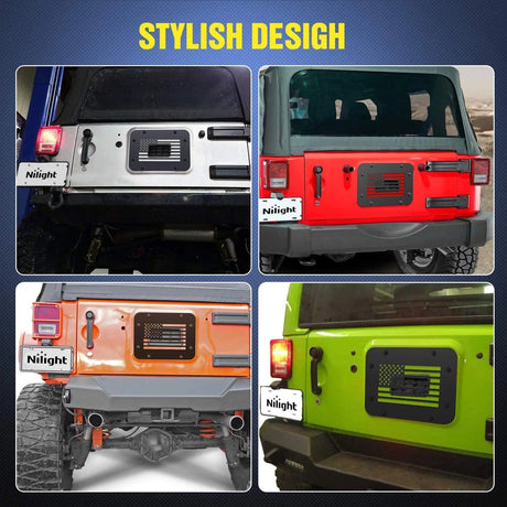 Spare Tire Carrier Delete Filler Plate For 2007 2008 2009 2010 2011 2012 2013 2014 2015 2016 2017 Wrangler JK & Unlimited