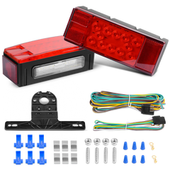 Submersible Low Profile Rectangular LED Trailer Light Kit (Pair)