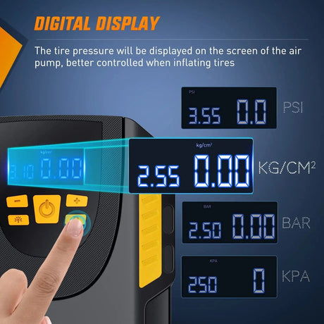 Accessories Tire Inflator Air Compressor Pump Auto-Shut Off