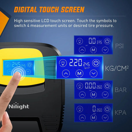 Accessories Tire Inflator Digital Touch Screen