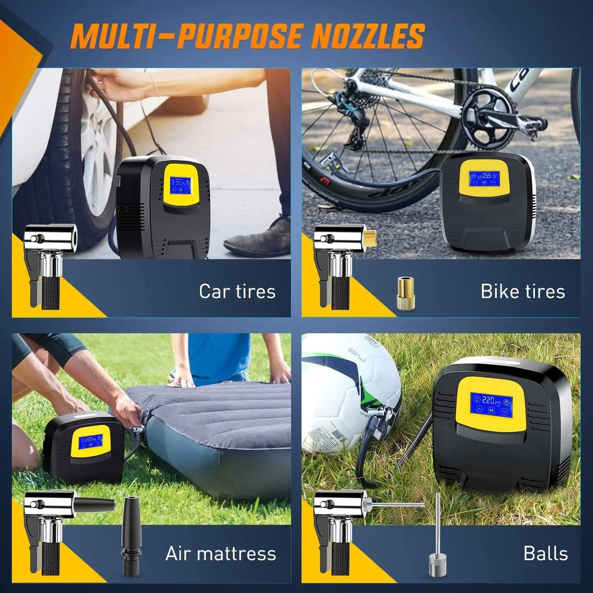 Accessories Tire Inflator Digital Touch Screen