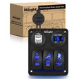 Rocker Switch 3Gang Sasquatch Lights/Wench Power/Rear Lights 5Pin ON/Off Rocker Switch Panel W/ USB Charger LED Voltmeter