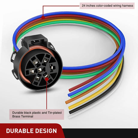 Wiring Harness Kit USCAR 7 Pin Trailer Wiring Harness
