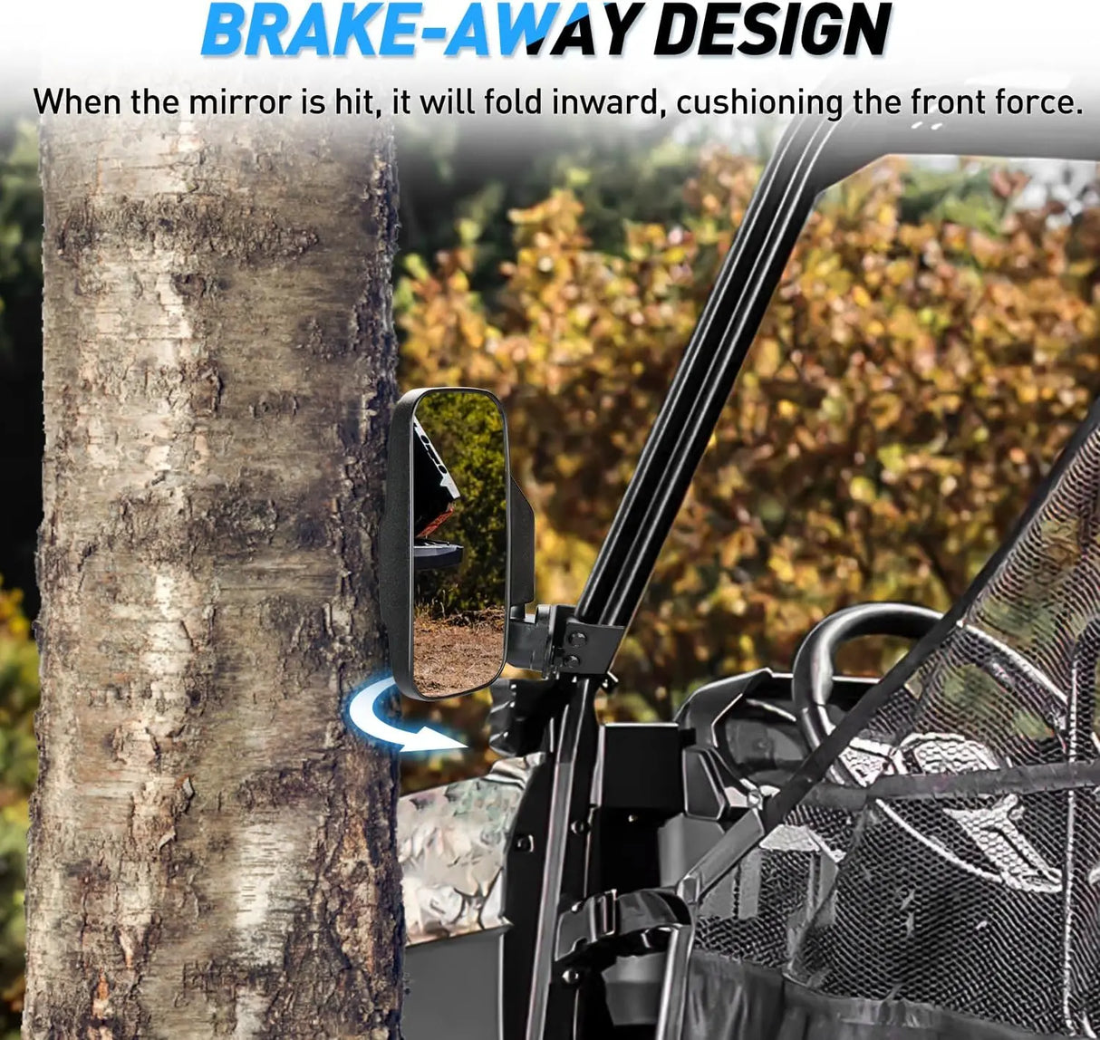 UTV Side Mirrors Fit For Profiled Tubes Nilight