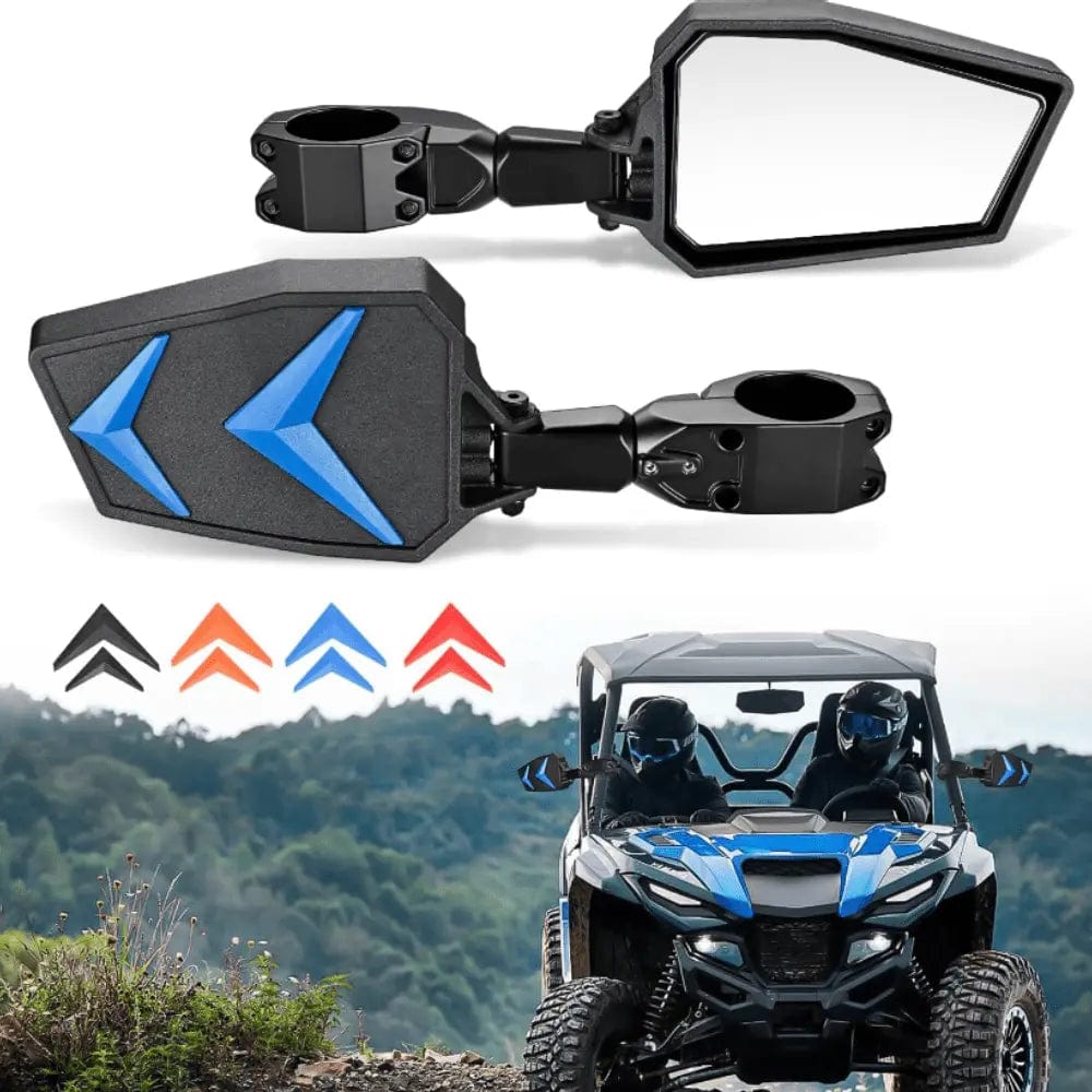 UTV Mirror UTV Side Mirrors Offroad Rear View Universal Fits 1.75-2inch Roll Bar Clamp Polaris Ranger RZR Pioneer Can-Am Commander Kawasaki Yamaha Cfmoto