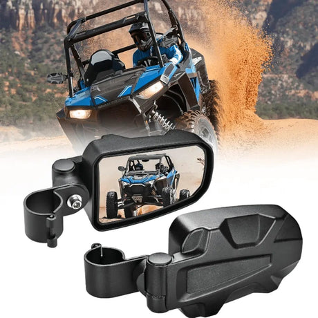 UTV Mirror UTV Side Mirrors Offroad Rear View Universal Fits with Windshield for 1.75inch Roll Cage Polaris Ranger RZR Pioneer Can-Am Commander Kawasaki Yamaha Cfmoto