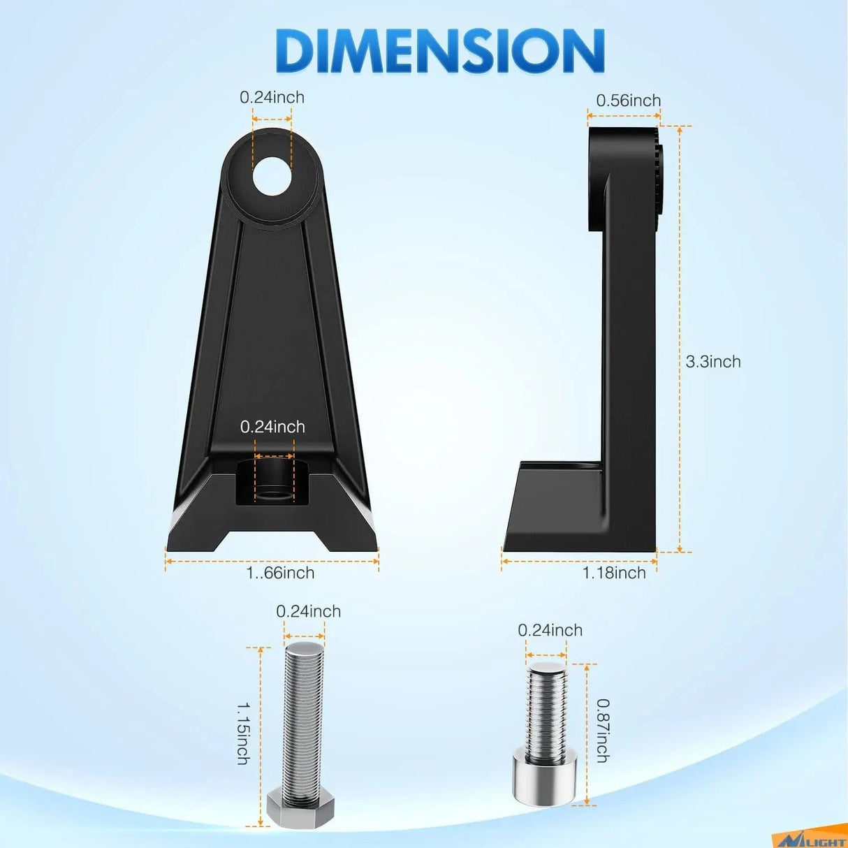 Mounting Accessory Universal Side-Mounted Adjustable Brackets Kits With Rubber Pads