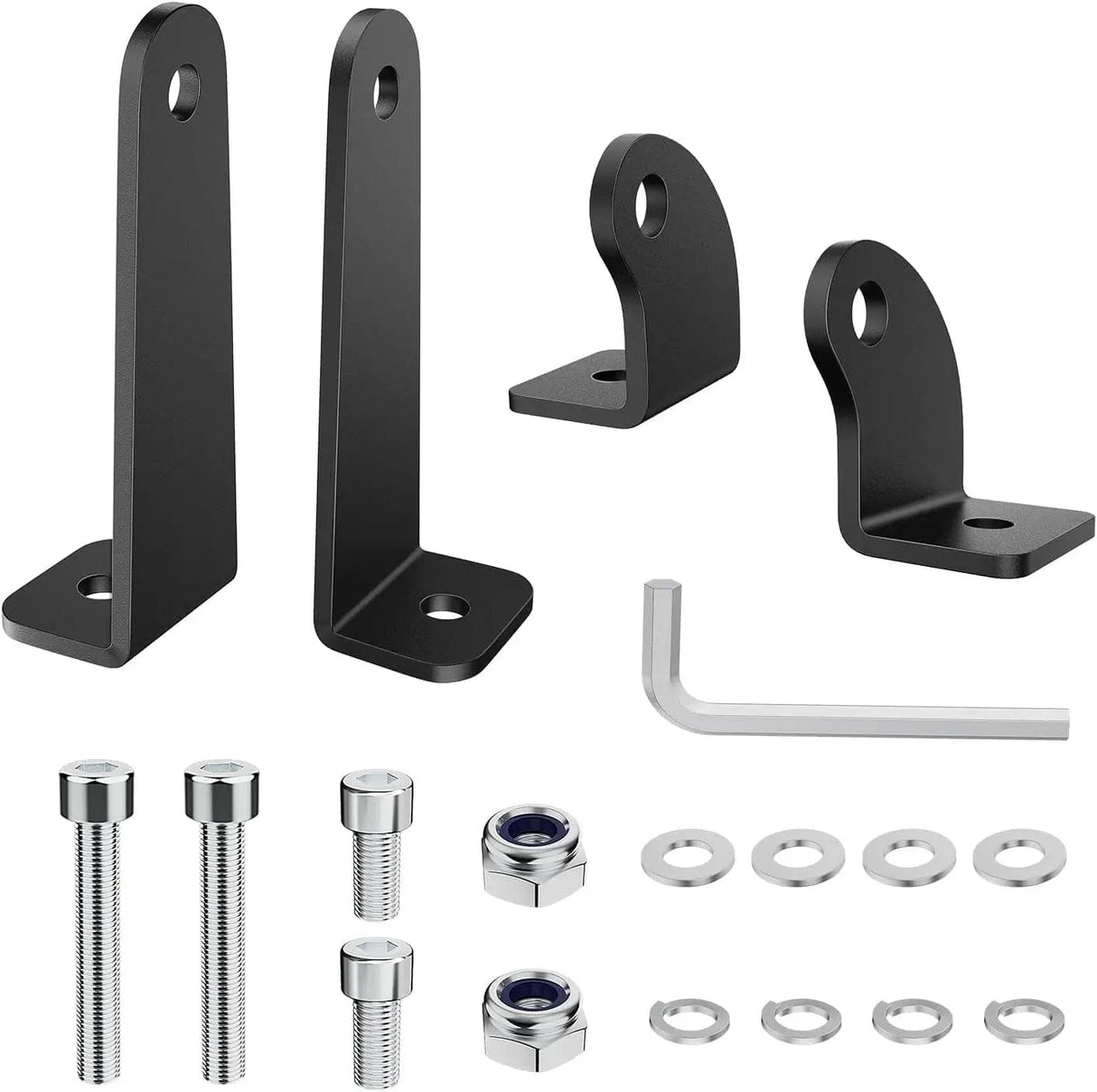 Mounting Accessory Universal Side-Mounted Adjustable Different Height Brackets (Pair)