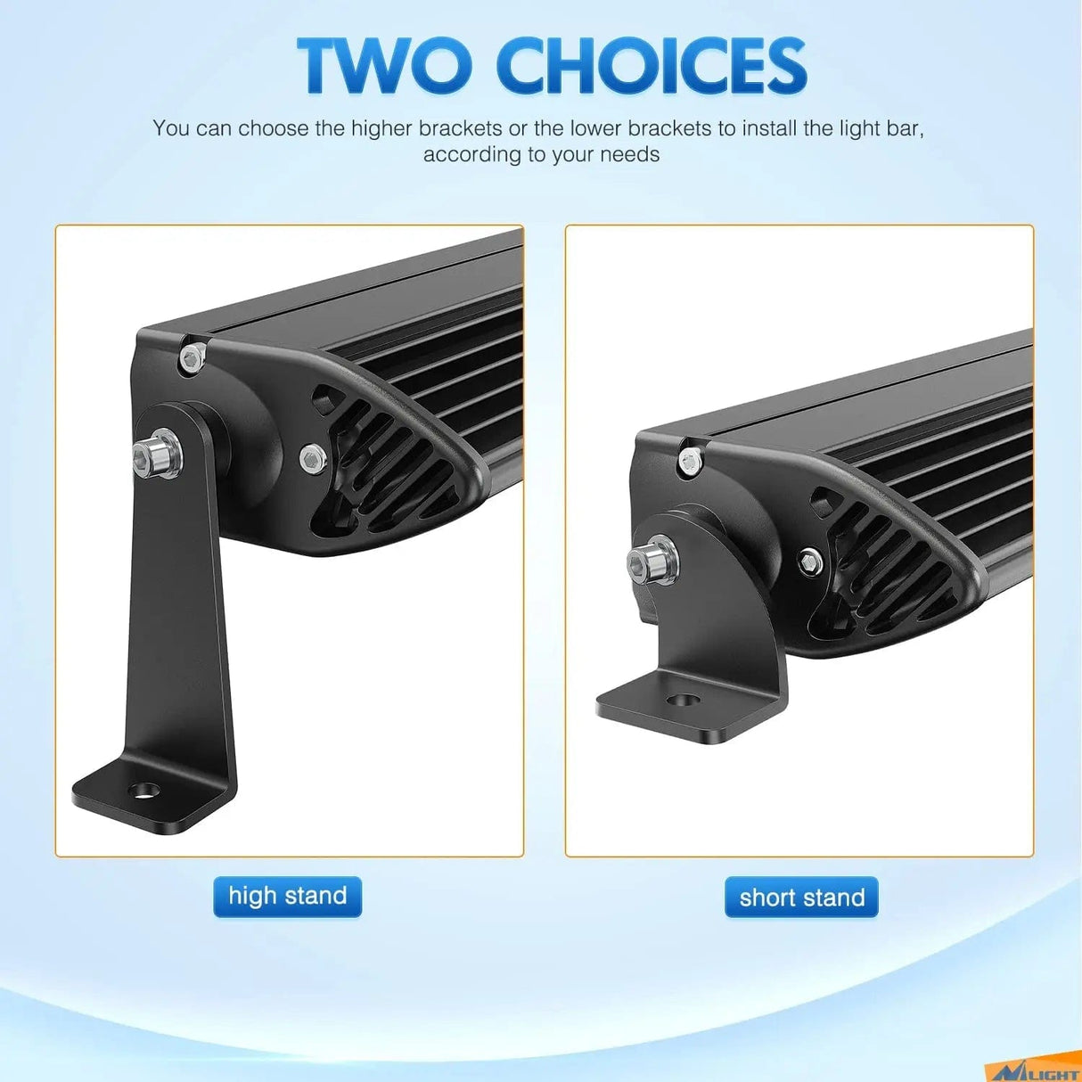 Mounting Accessory Universal Side-Mounted Adjustable Different Height Brackets (Pair)