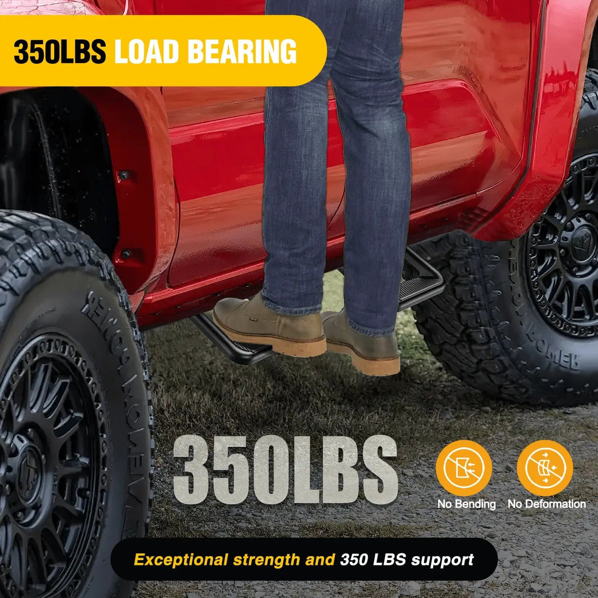 Running Board Universal Side Step Slip-Proof Aluminum Nerf Bars For Chevy Ford Toyota GMC Dodge RAM Truck 2PCS