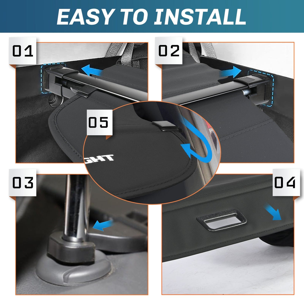 Trunk Cargo Cover Trunk Cargo Cover  for VW Volkswagen Atlas 2018 2019 2020 2021 2022 2023 2024 2025, Retractable Privacy Security Shield Shade Rear Trunk Cover, with Trunk Storage Net