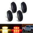 Side Marker Clearance Lights 4 PCS 3 LED Red Amber Wheel Fender Side Marker Lights Smoked Lens Compatible With 2011-2016 F250 F350 F450 F550 Super Duty