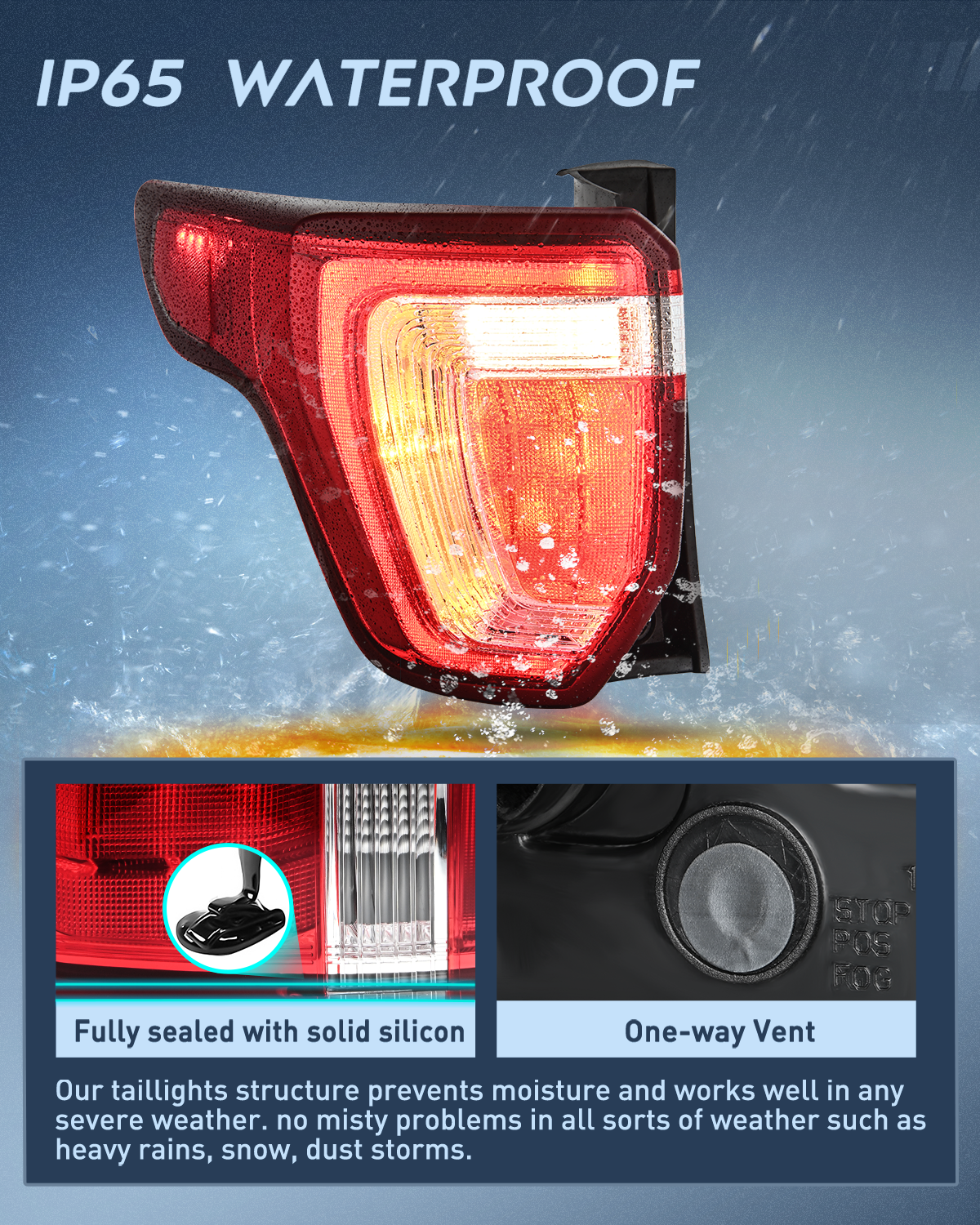 Nilight Taillight Assembly Compatible with 2016 2017 2018 2019 Ford Explorer Rear Lamp Replacement OE Style LED and halogen bulbs Driver Side