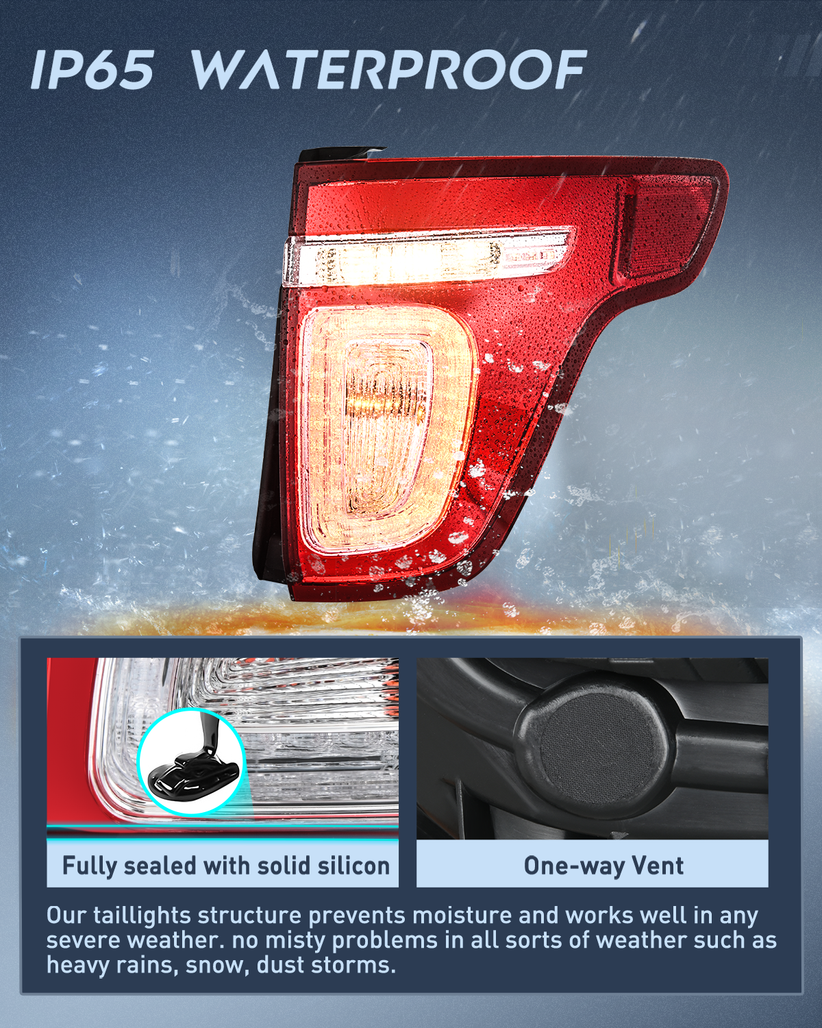 Nilight Taillight Assembly Compatible with 2011 2012 2013 2014 2015 Ford Explorer Rear Lamp Replacement OE Style LED and halogen bulbs Passenger Side