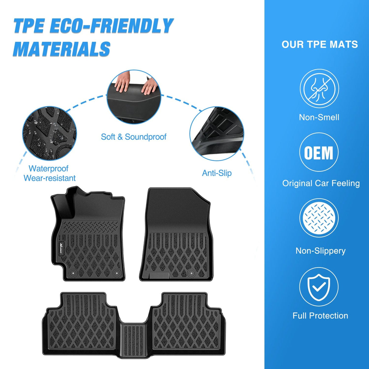 Floor Mat Floor Mats for Kia K4 2025 2026 All Weather Custom Fit Heavy Duty Floor Liners